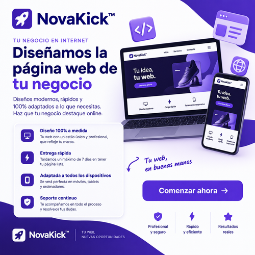 NovaKick™ - Creamos el diseño de tu pagina Web por ti