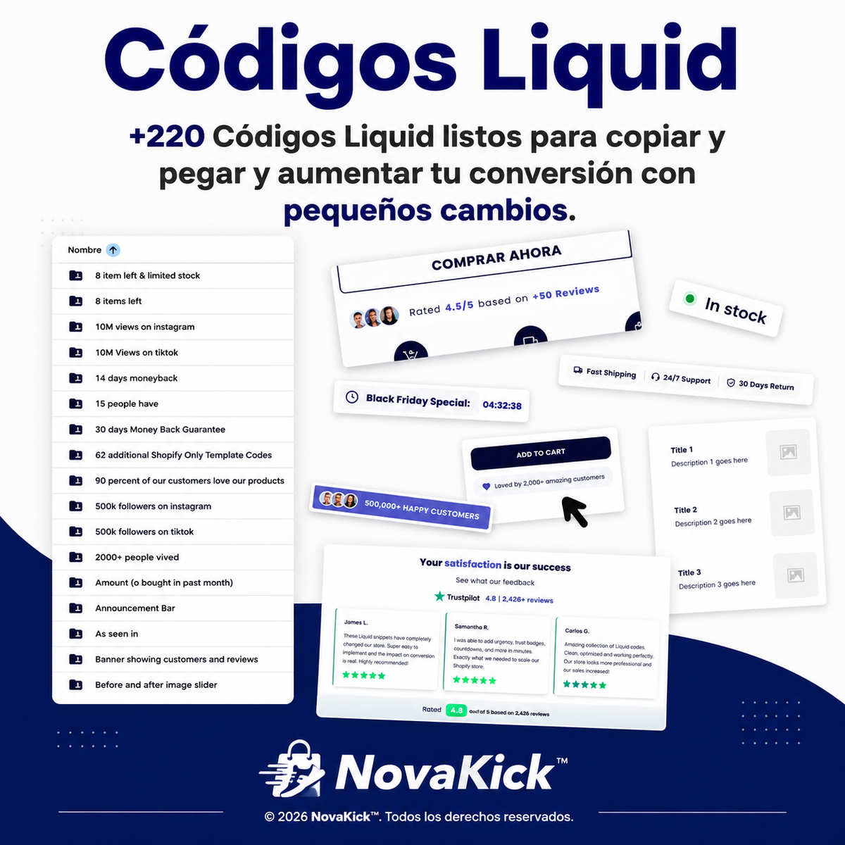 NovaKick™ - Nuestra plantilla oficial